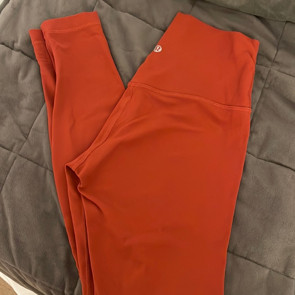Orange align leggings